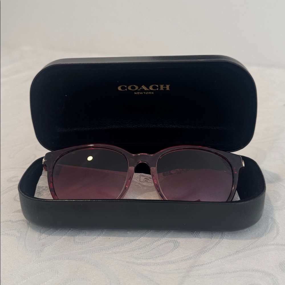 Coach Gradient Red 54 mm Round Sunglasses - Picture 14 of 15